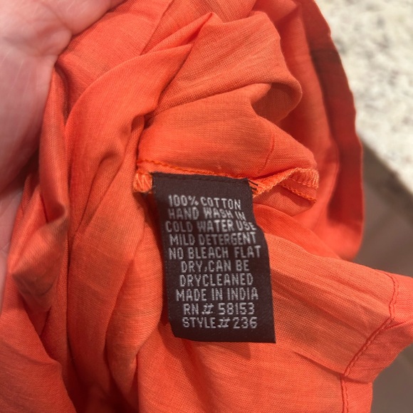 Chaudry Women’s Orange Sleeveless Size Small Dress - Picture 6 of 6